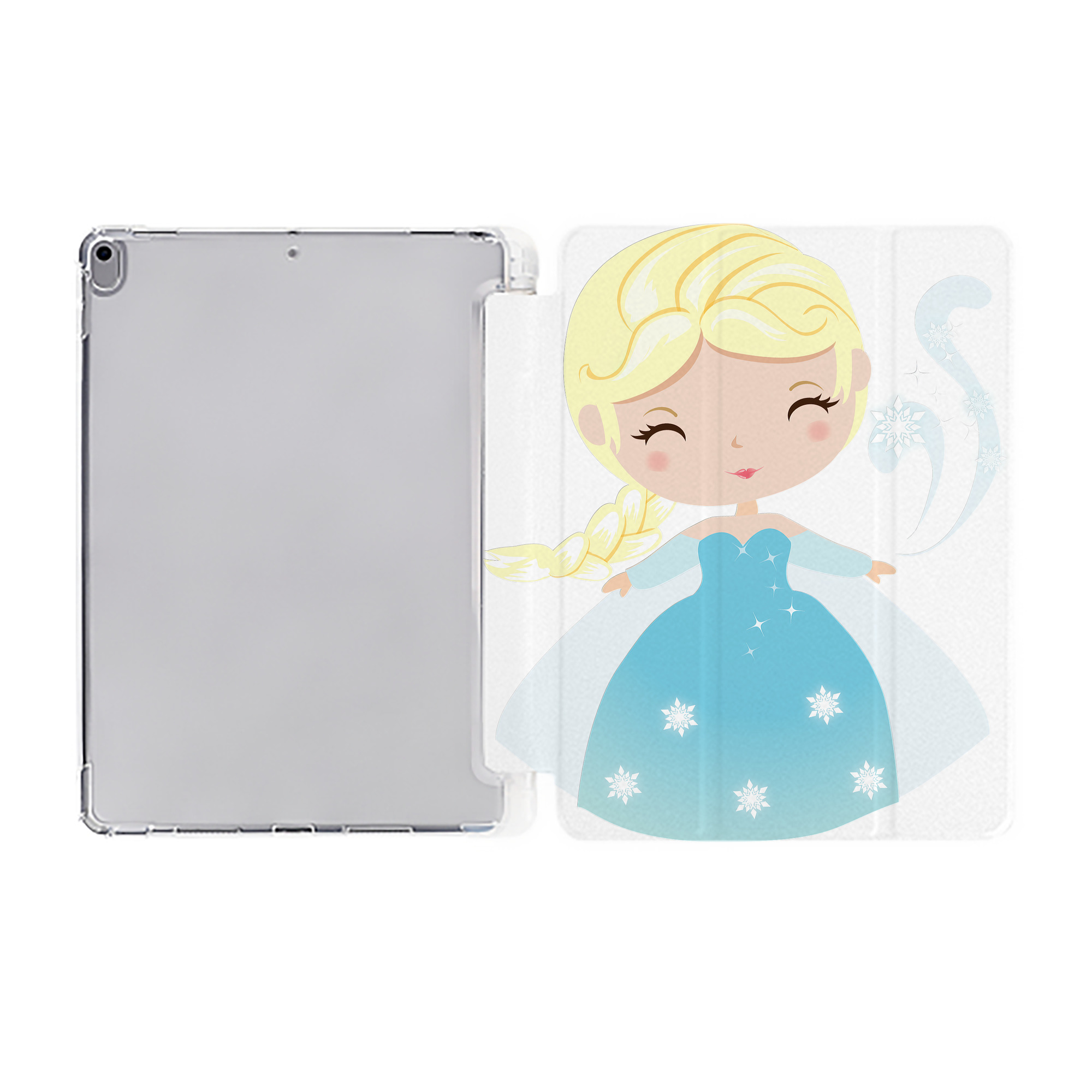 （画像用） アナと雪の女王 アンナ エルサ Frozen Anna Elsa IPad ケース ペン収納付き 三つ折りスタンド PUレザー×シリコン 対応機種9.5/10.5/10.9インチ